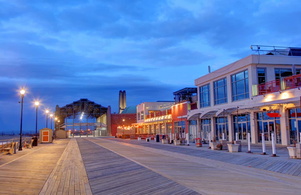 Asbury Park boardwalk in Monmouth County NJ